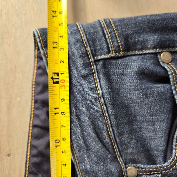 PAIGE High Rise Bell Canyon Women's Size 26 Flare Denim Jeans Blue Stretch Blend - Picture 9 of 11